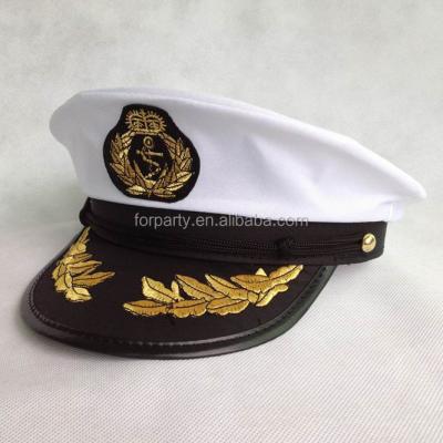 China CG-PH153 Halloween Merchant Navy Captain Hat White General Hat for sale