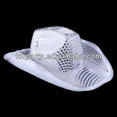 China Various styles are available CG-H0286 LED Sequin Cowboy Hat for sale