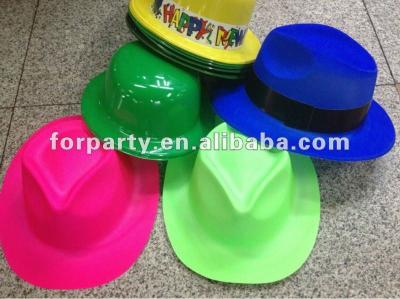 China All design or colors are available cheap plastic hat CGH-1026 plastic cowboy hat plastic hat for sale