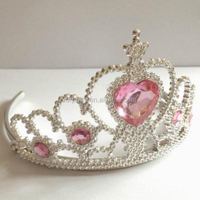 China Various styles are available HBN-1447K pink princess tiara crown for girls for sale