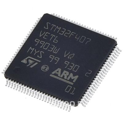 China New original ARM standard 32-bit microcontroller microcontroller IC STM32F407 LQFP100 MCU STM32F407VET6 chip for sale