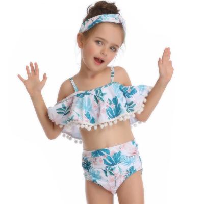 China 2021 European and American custom girls swimwear children's bikini children's wholesale children's swimwear breathable for sale