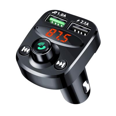 China Dual USB Transmitter Car Charger 1626-1 Dual USB Port Charger Hands Kit Free BT Radio Adapter LED MP3 Car Player Fm Transmitter for sale