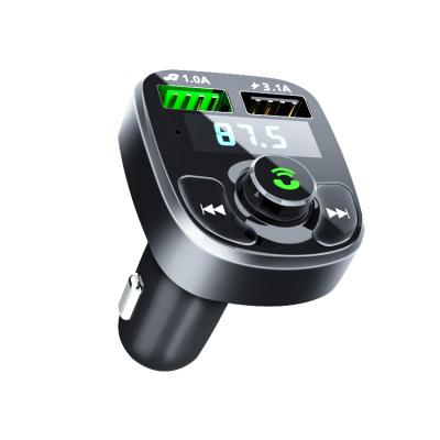 China Dual USB Charger New Arrival Qc3.0 Quick Charge Small Handsfree Car Fm Transmitter Radio 5.0 Car Kit for sale