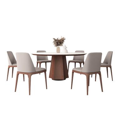 China (Other)Cheap Price Adjustable Contemporary Minimalist Durable Dining Table Designs Wooden Round Dining Table Sets With Chairs For Dining Room for sale