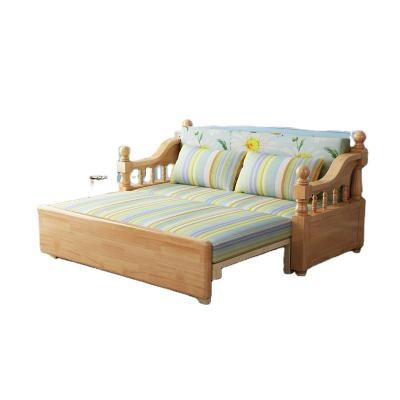 China (Other) Cheap Adjustable L Shape Foldable Pull Out Wooden Multifunctional Folding Convertible Corner Sofa Bed for sale