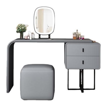 China Wholesale Nordic Simple Luxury Storage Vanity Table Bedroom Furniture Bedside Dresser Mirrored Dressing Table for sale