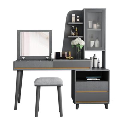 China Wholesale Nordic Simple Luxury Bedside Dresser Furniture Bedroom Table Storage Modern Vanity Dressing Table for sale