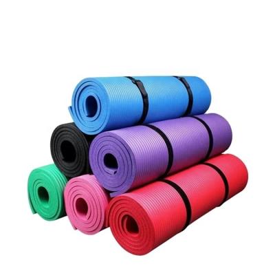 China Eco Friendly Custom Yoga Folded Color Printing 15mm 10mm China NBR OEM Pilates Mat Carry Strap for sale