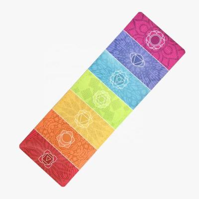 China New Style Eco-Friendly Digital Printing Folded High Quality Suede Yoga Mat for sale