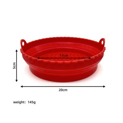 China Durable OEM&ODM Color 6.3inch Customized Nonstick Easy To Clean Silicone Air Fryer Liner Silicone Air Fryer Accessories Liners for sale