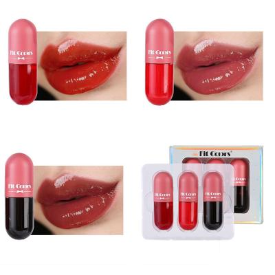 China Crystal Mini Capsule Lip Gloss Waterproof Moisturizing and Moisturizing Transparent Color Changing Lip Enriching Lip Gloss for sale