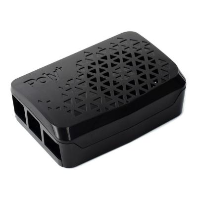 China Shell Outline Waveshare Circular ABS Poly+ Material Black Case For Raspberry Pi 4 With Dedicated MINI Cooling Fan Airflow Vents for sale