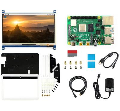 China Waveshare Raspberry Pi 4 B 4GB 8GB Display Model Kit with 7inch Capacitive Touch LCD Power Adapter USB Cable PI4B-4GB/8GB Display Kit for sale