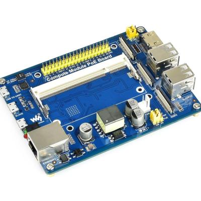 China Raspberry Pi GPIO Header Waveshare Compute I/O Module Board with PoE Configuration for Raspberry Pi CM3/CM3L/CM3+/CM3+L for sale