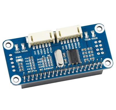 China For raspberry pi Waveshare serial expansion HAT for raspberry pi I2C interface with 2 ch UART 8 programmable GPIOs for sale