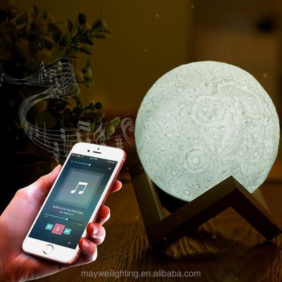 China Moon Shaped 13cm Blue Tooth 3D Moon Shaped Lamp Luna Moonlight for sale