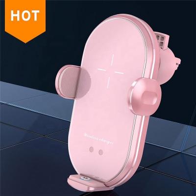 China Mobile Phone 10w Qi Car Charger Smart Infrared Automatic Fast Wireless Mount With 12 Months Quality Warranty for sale