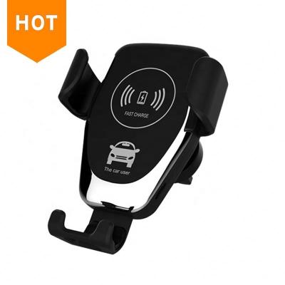 China Q12 Mobile Phone Car Phone Charger 10W Sensor Smart Automatic Induction Wireless Fast Charging Phone Holder for sale