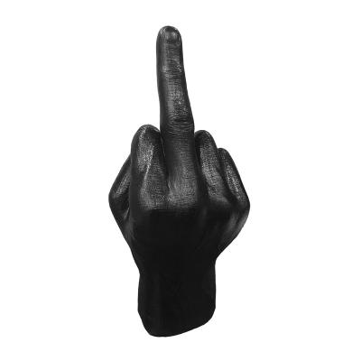 China Modern Personality Contemporary Gifts Decoration Accents Ornaments Resin Hand Sign Figurine Middle Finger Gesture Statue Sculpture for sale