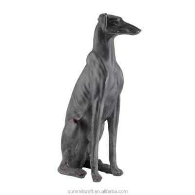 China Antique Silver Europe Resin Greyhound Dog Statue for sale