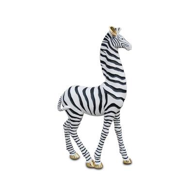 China Europe Style Polyresin Small Modern Interior Decor Zebra Sculpture for sale