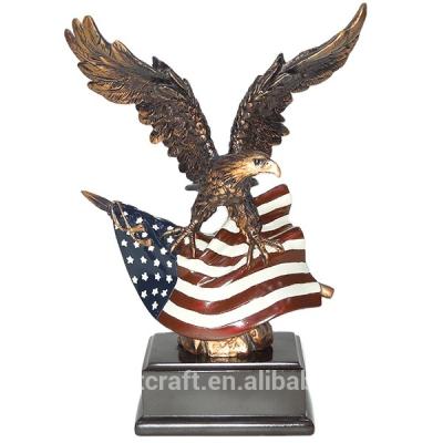 China Antique American Europe Resin Eagle Figurines Statue for sale