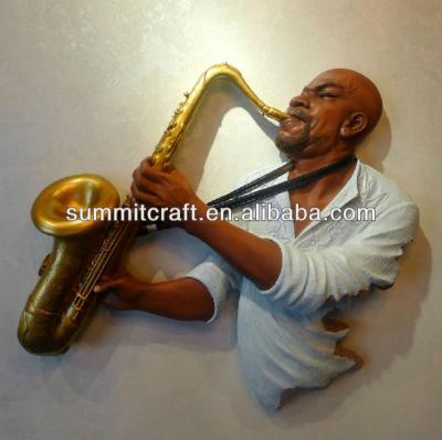 China Europe ResinJazz Music Player Figurines Bar Decor for sale