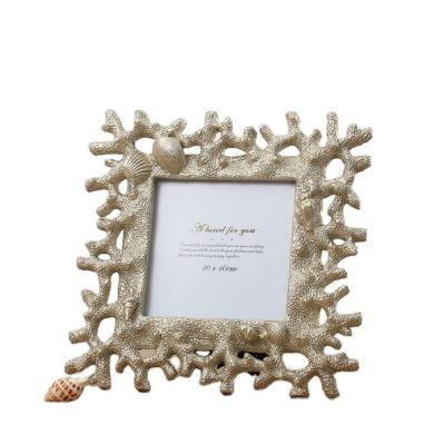 China Mediterranean Picture Frame Coral Resin Mediterranean Picture Frame Coral Picture Frame for sale