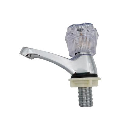 China Metered Faucets Zinc Single Hole High Quality Single Level Single Hole Mixer Tap Bathroom Cold Water Hongya Faucet Basin Cartridge Quick Open for sale