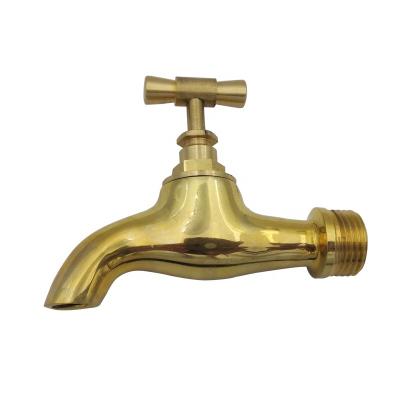 China Modern Brass Polished 1/2 Bibcock 1/2 Freestanding Slow Water Tap Faucet for sale