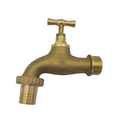 China Traditional outdoor hevay weight bibcock brass garden water faucet with 3/4