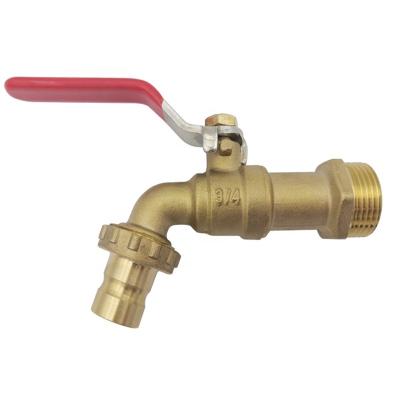 China Modern Brass Hose Bibcock Outdoor Garden Water Faucet With Hose Union 1/2