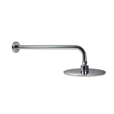 China Without Turnout Round Shower Extension Arm With Flange 1/2 Thread Wall Mounted Rainfall Shower Arm for sale