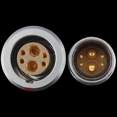 China M18 double coaxial 4-signal connector Mixed connector FGG EGG 3B 4+2 plug and socket for sale