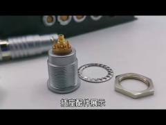 Male Plug Circular Power Connector High Hardness Lemo Type