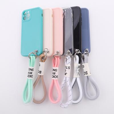 China With strap simple cool picture frame phone case for iphone 13 soft tpu phone cover case 12 11 7 8 with strap women for sale