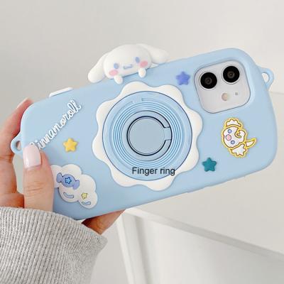 China With Finger Ring Phone Holder Cute Cartoon Cell Phone Silicone Case For iPhone 13 Phone Case Cover With Finger Ring Holder For iPhone 12 Pro Max Phone Case for sale