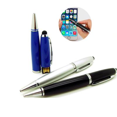 China Promotional Custom Stylus Pen Gift Pen Tip Logo 4gb Pen Shape USB Flash Drive for sale