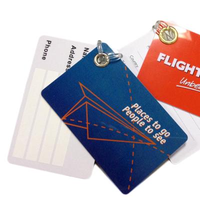 China Personalize Card Shape Custom Hard Plastic Luggage Tag Promotional Suitcase Tag For Travel for sale