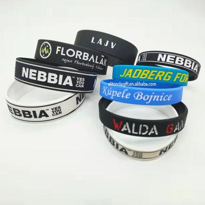 China Cheap Personalize Logo Custom Shape Design Personalize Silicone Rubber Wristband Wristband For Events Activity Promotional Gifts for sale