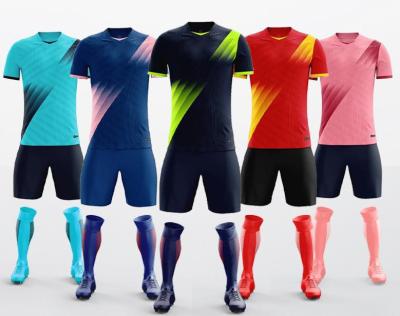 China Online Wholesale OEM 100% custom made high quality polyester team sport training singlet uniform sets full set men's football kit for sale