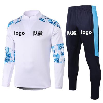 China Sets wholesale custom made soccer knitted football shirts youth uniforms sublimation mens long sleeve soccersets for men for sale