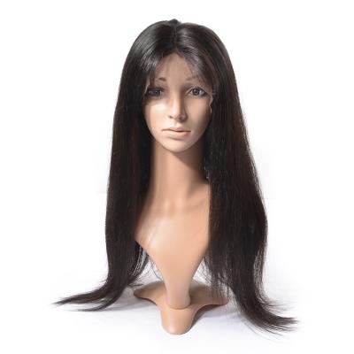 China Fashion hot sale bangs wig silky straight wave 8 inch yaki full lace wig, virgin hair full lace sew in wig, natural hair wigs for black women for sale