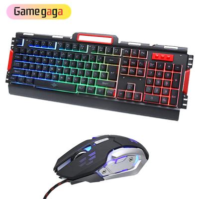 China K33 Waterproof USB Wired RGB Metal Backlight Gaming Keyboard and Mouse Set Computer Gamer Keyboard and Mouse Combo Sets for sale