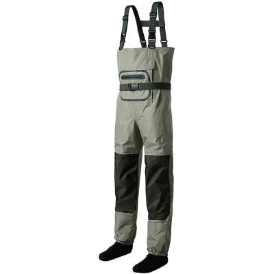 China Wholesale Antibacterial Waterproof Fishing Wader Chest Wader Clothing F Pants Waterproof Breathable Waders Fishing Pantsfor Men for sale