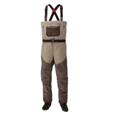 China Breathable Chest Wader For Men 3-Ply Polyester And Comfortble Foot Fishing Breathable Stocking Waders for sale