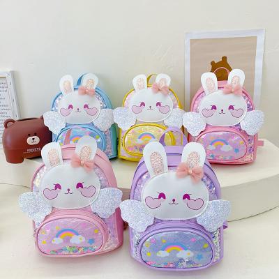 China Waterproof Cartoon Pattern Backpack High Capacity Portable Kids Small Animal Rabbit School Bags Backpack for sale