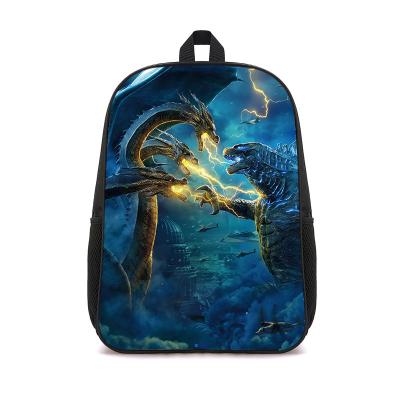 China Waterproof Student Backpack Bag High Capacity Polyester Two Zipper Cartoon School Backpack For Kids Children for sale