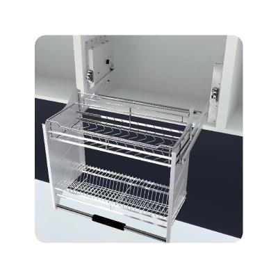 China WELLMAX Industrial Silver Color Sideboard Chrome Wall Cabinet Afterburner Lower Basket for sale